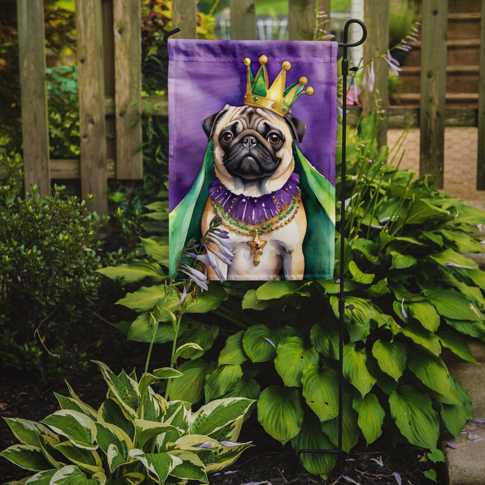 Buy this Pug King of Mardi Gras Garden Flag