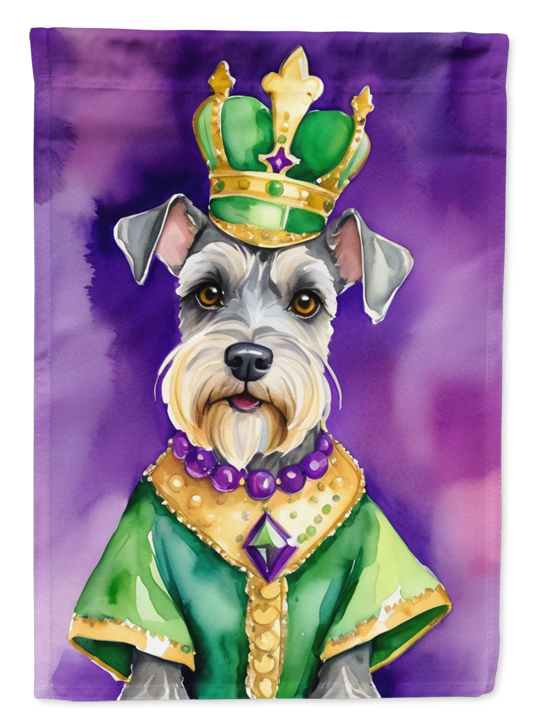 Buy this Schnauzer King of Mardi Gras House Flag