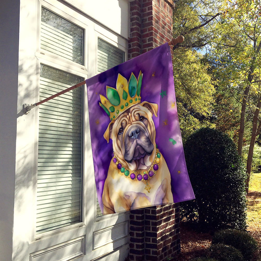 Buy this Shar Pei King of Mardi Gras House Flag