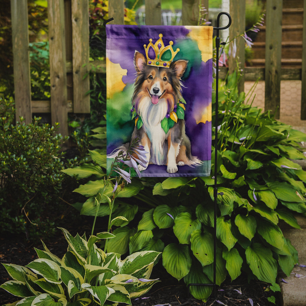 Buy this Sheltie King of Mardi Gras Garden Flag