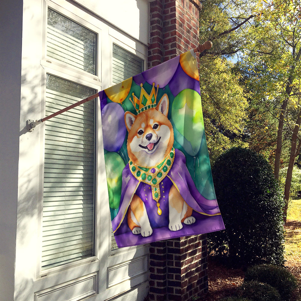 Buy this Shiba Inu King of Mardi Gras House Flag