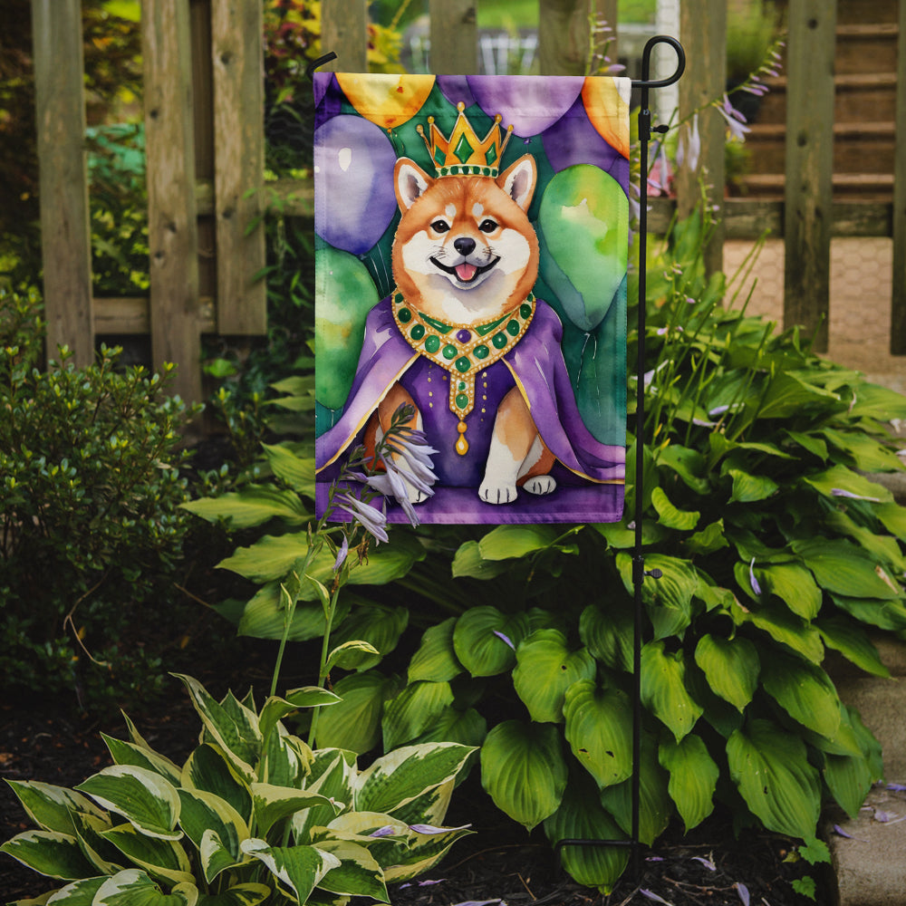 Buy this Shiba Inu King of Mardi Gras Garden Flag