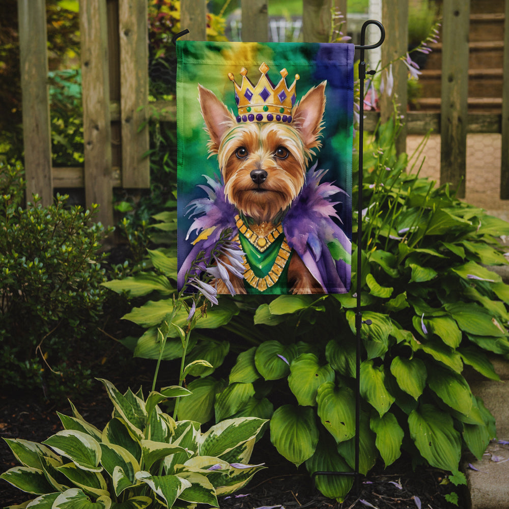 Buy this Silky Terrier King of Mardi Gras Garden Flag