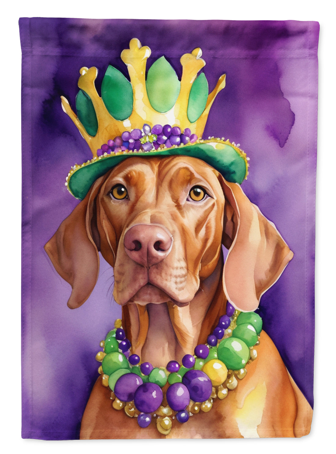 Buy this Vizsla King of Mardi Gras Garden Flag