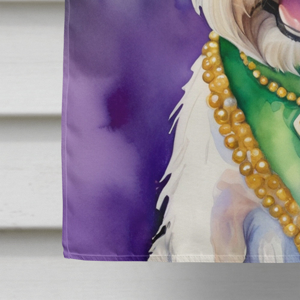 Westie King of Mardi Gras House Flag