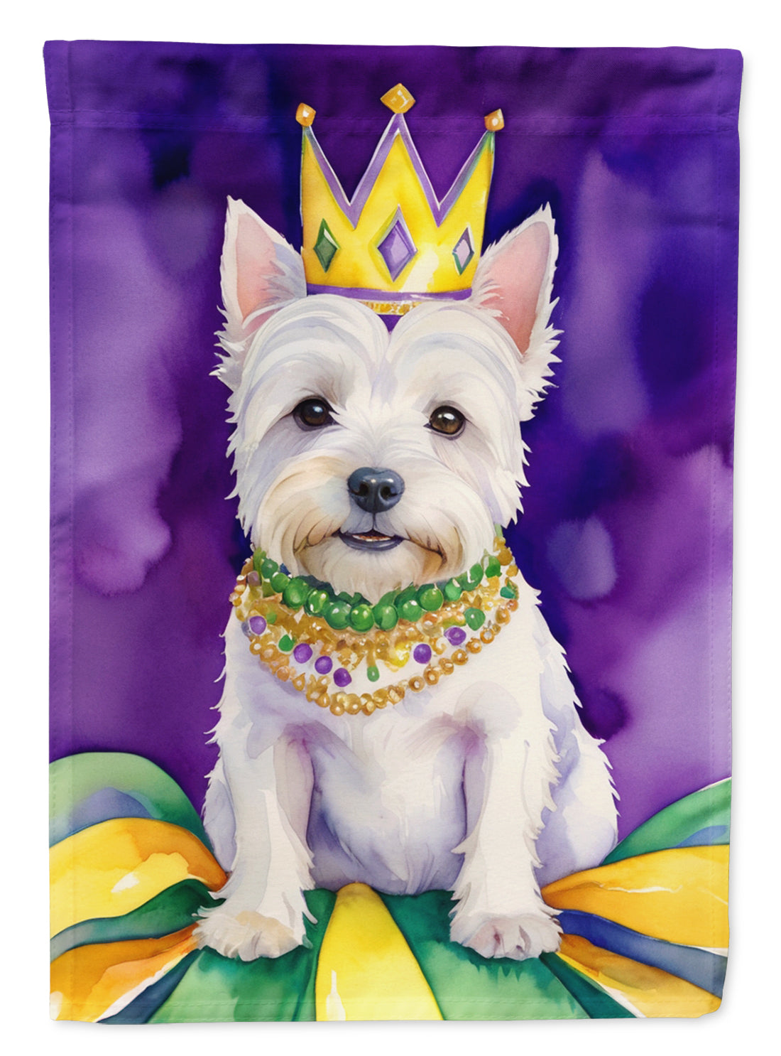 Buy this Westie King of Mardi Gras House Flag