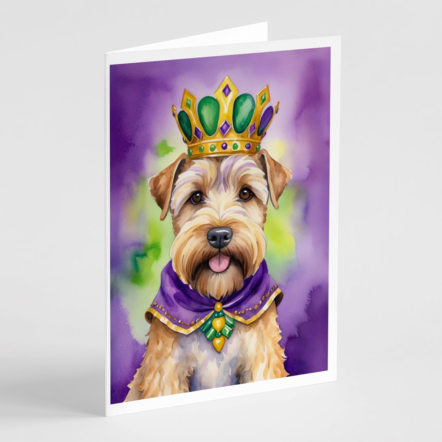 Buy this Wheaten Terrier King of Mardi Gras Greeting Cards Pack of 8