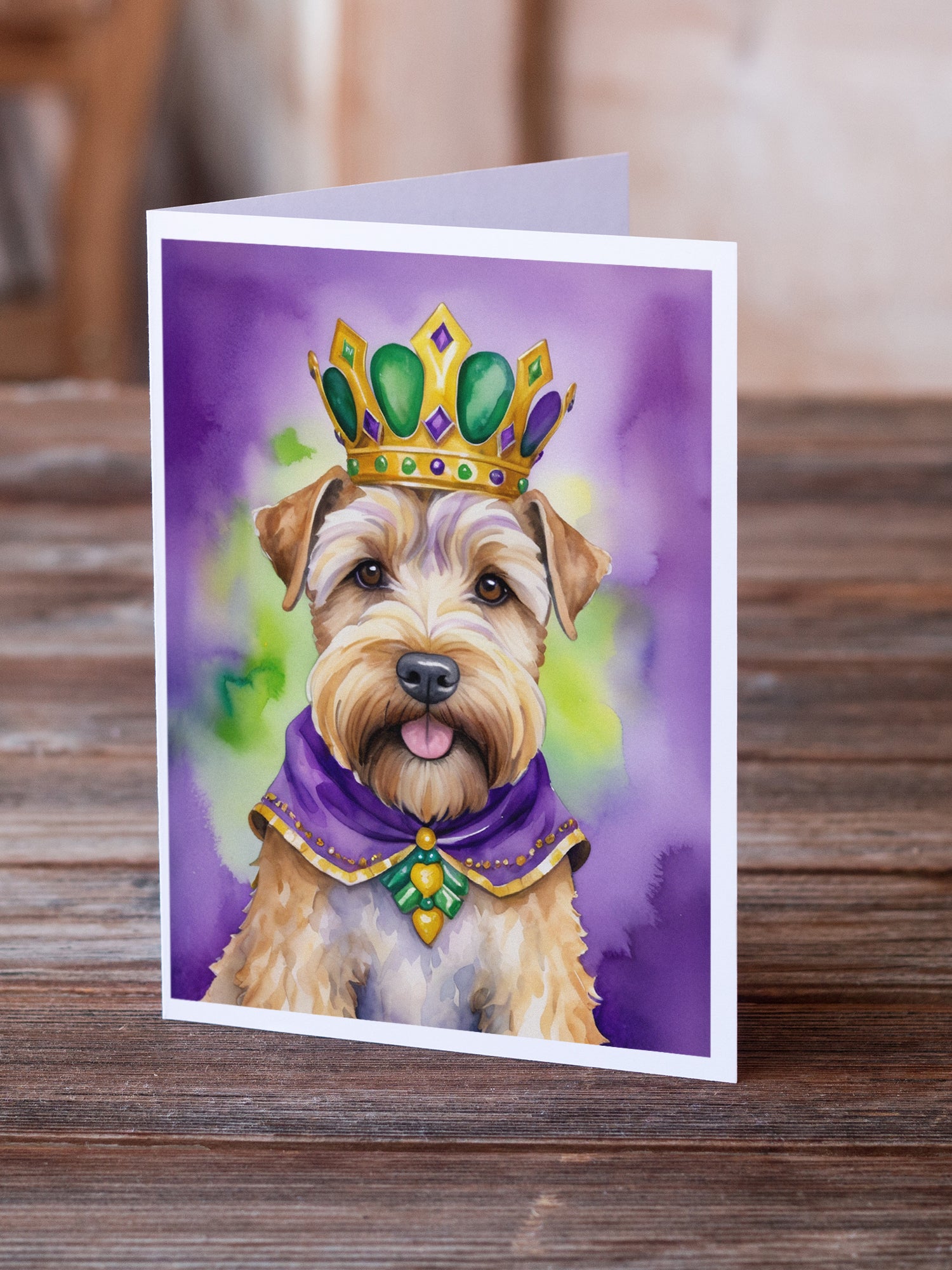 Buy this Wheaten Terrier King of Mardi Gras Greeting Cards Pack of 8