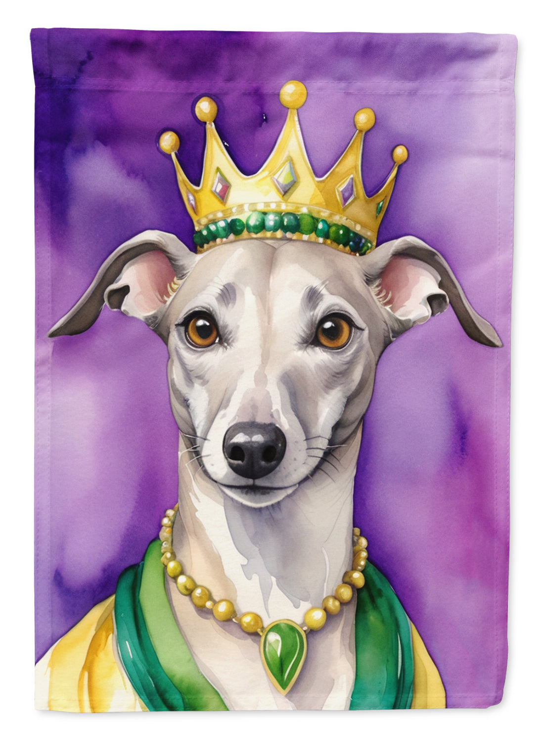 Buy this Whippet King of Mardi Gras House Flag