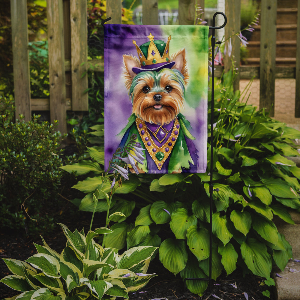 Buy this Yorkshire Terrier King of Mardi Gras Garden Flag