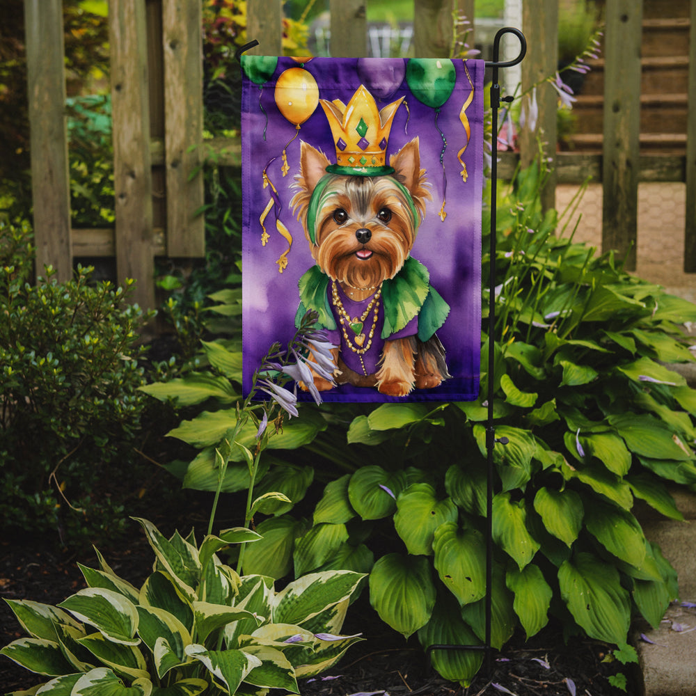 Buy this Yorkshire Terrier King of Mardi Gras Garden Flag