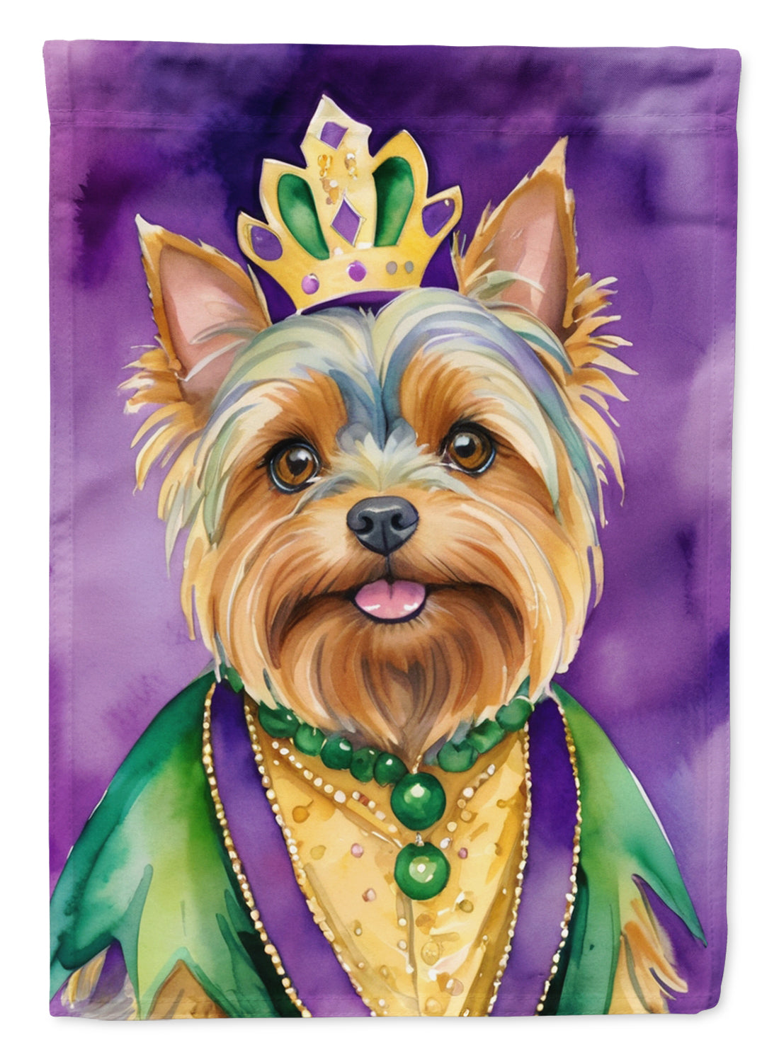 Buy this Yorkshire Terrier King of Mardi Gras House Flag