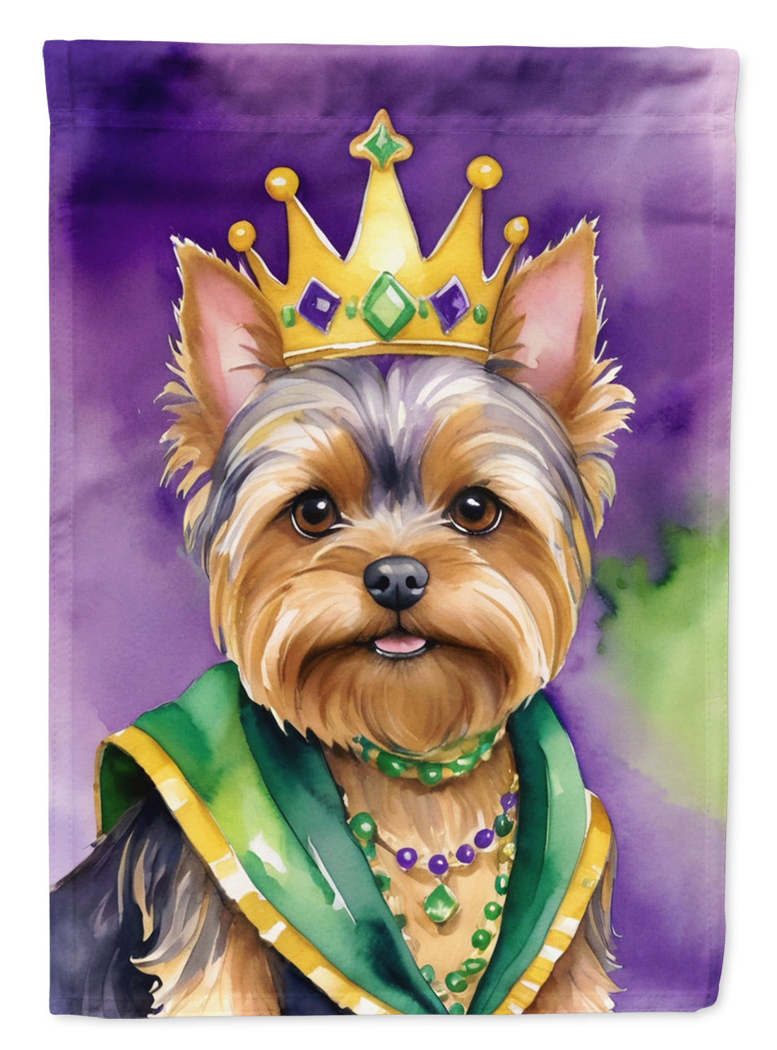 Buy this Yorkshire Terrier King of Mardi Gras House Flag