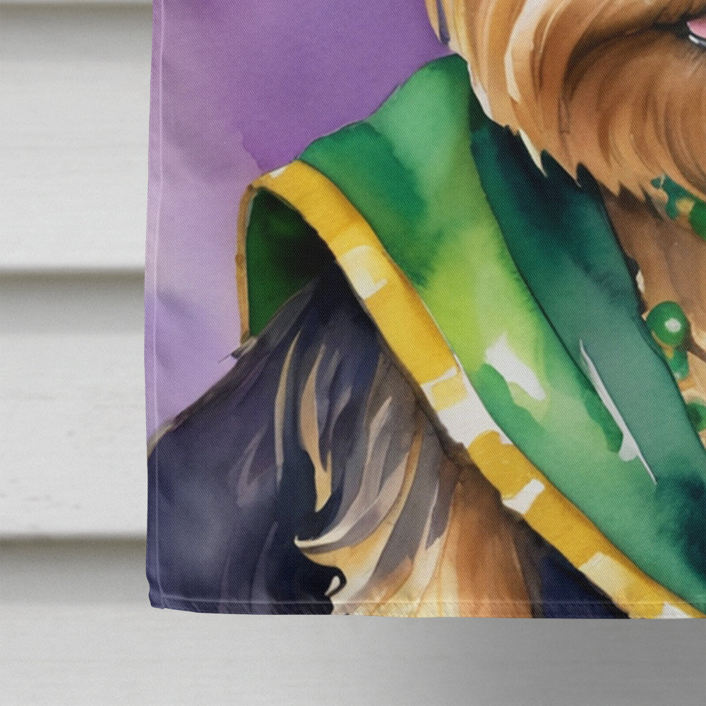 Yorkshire Terrier King of Mardi Gras House Flag