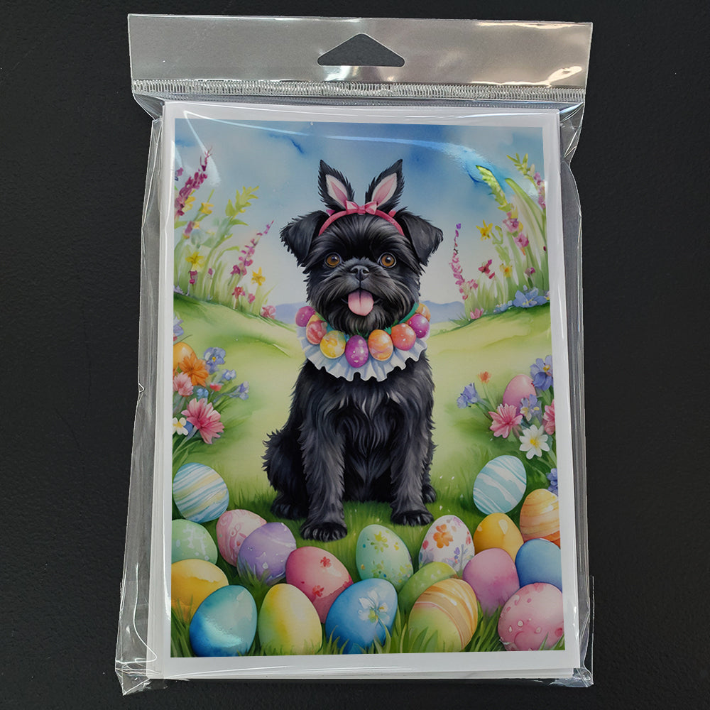 Affenpinscher Easter Egg Hunt Greeting Cards Pack of 8