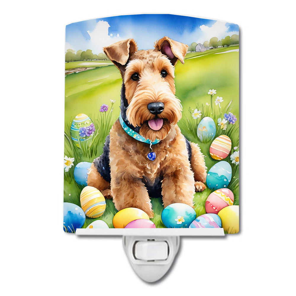 Buy this Airedale Terrier Easter Egg Hunt Ceramic Night Light