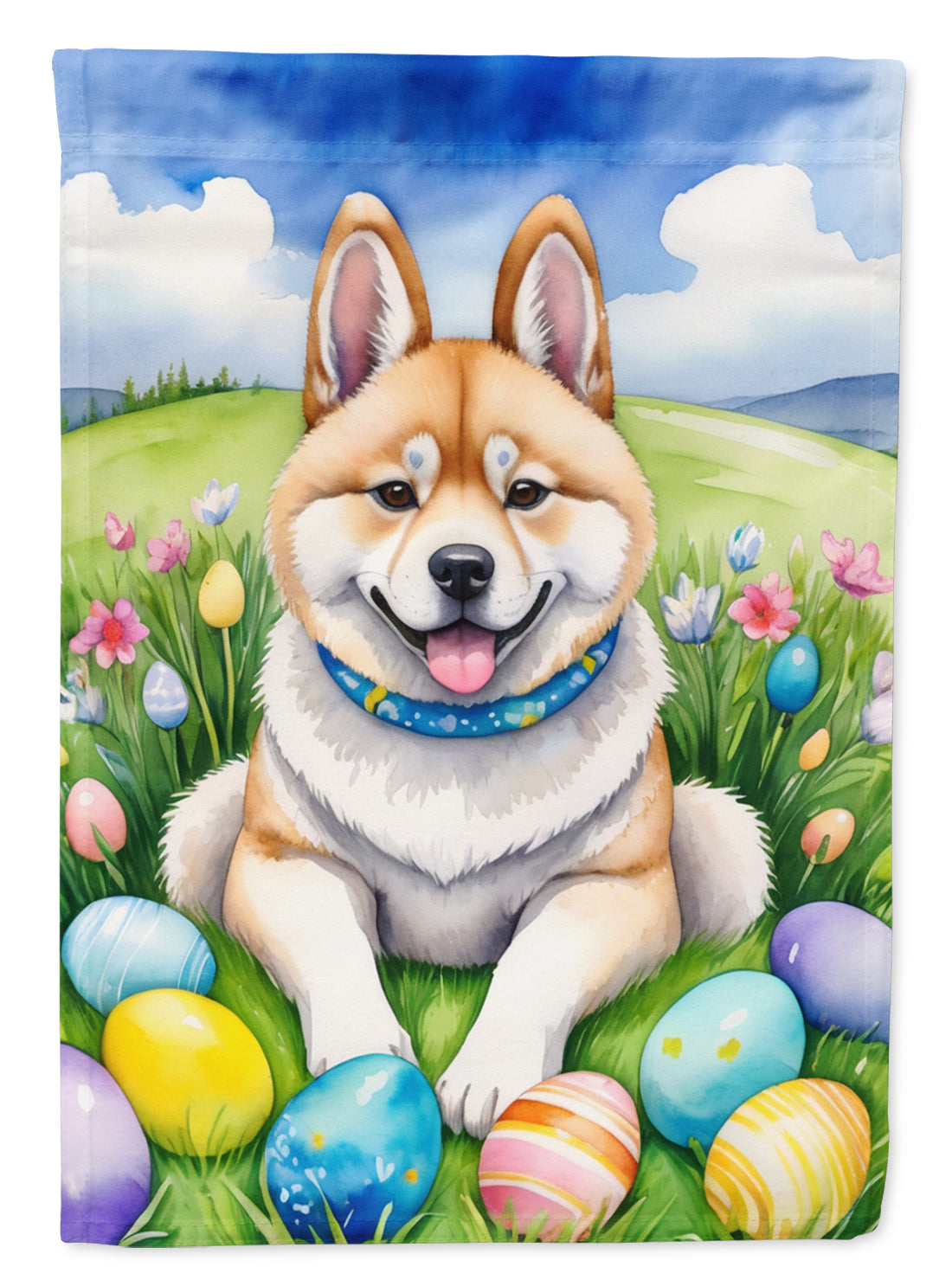 Buy this Akita Easter Egg Hunt House Flag