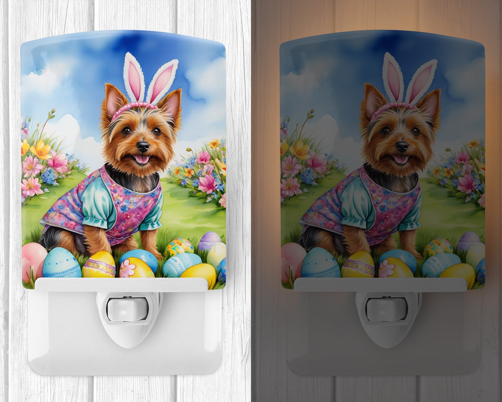 Buy this Australian Terrier Easter Egg Hunt Ceramic Night Light