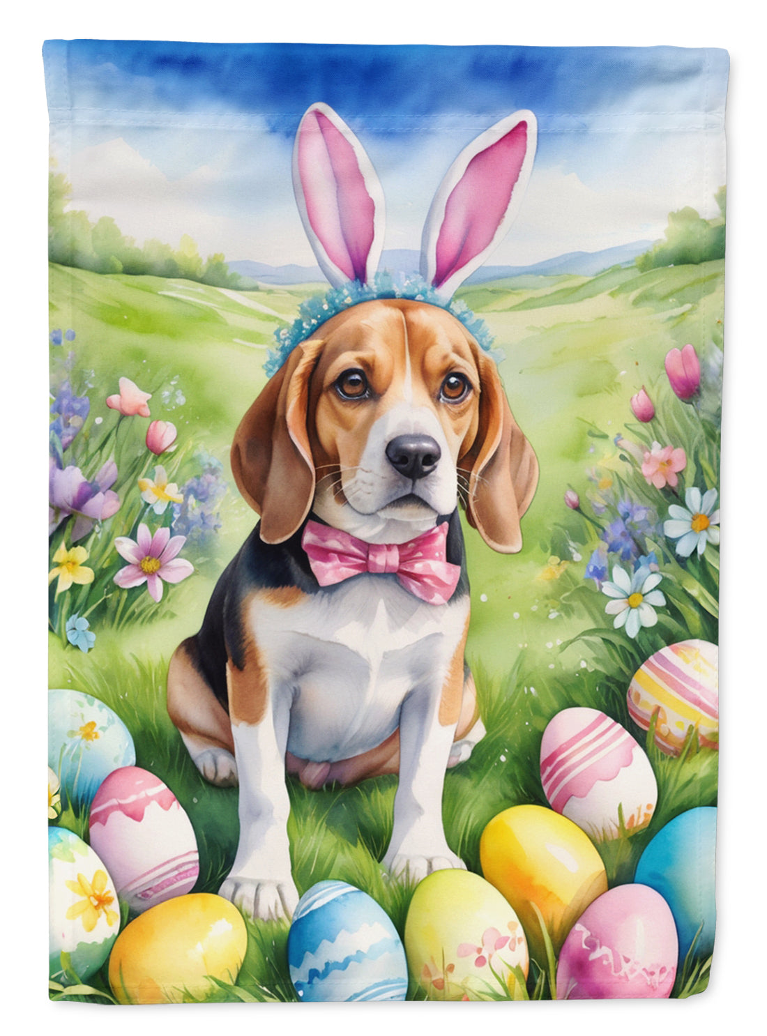 Buy this Beagle Easter Egg Hunt House Flag