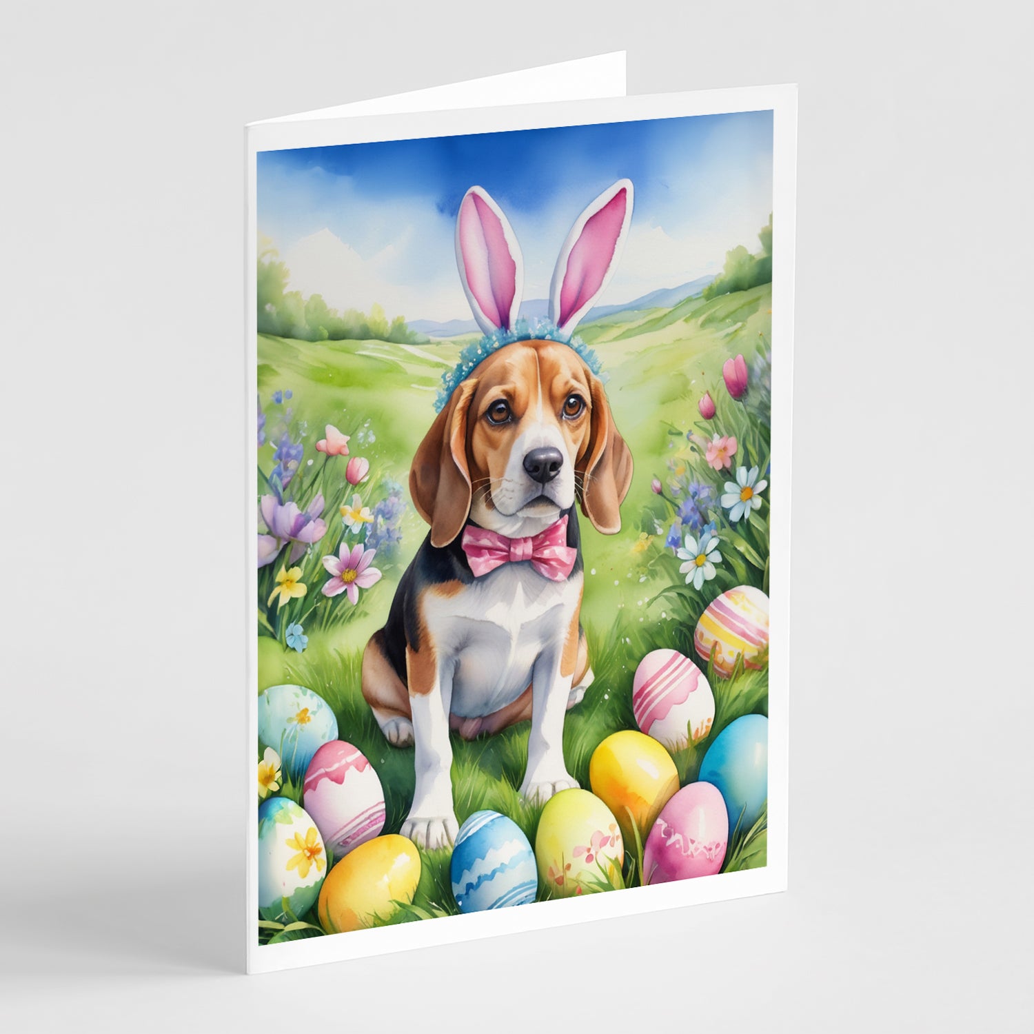 Buy this Beagle Easter Egg Hunt Greeting Cards Pack of 8