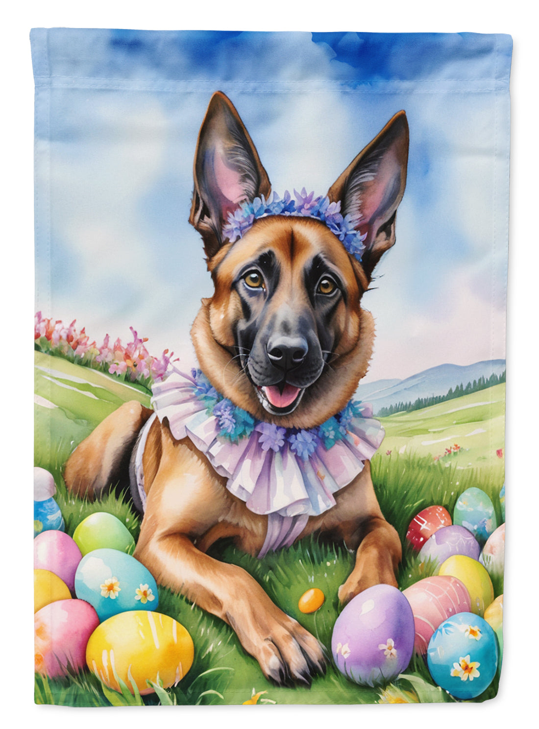 Buy this Belgian Malinois Easter Egg Hunt Garden Flag