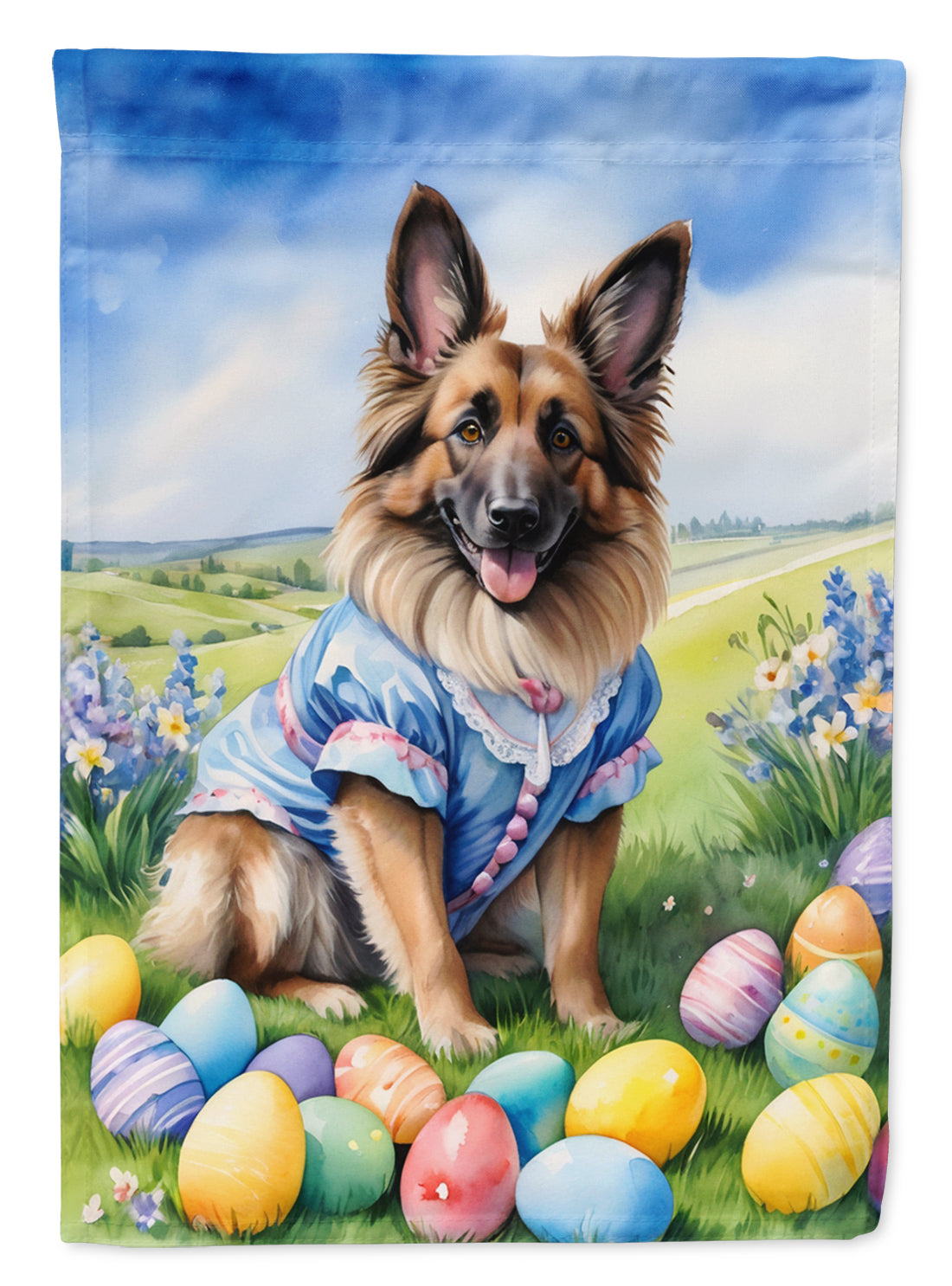 Buy this Belgian Tervuren Easter Egg Hunt House Flag