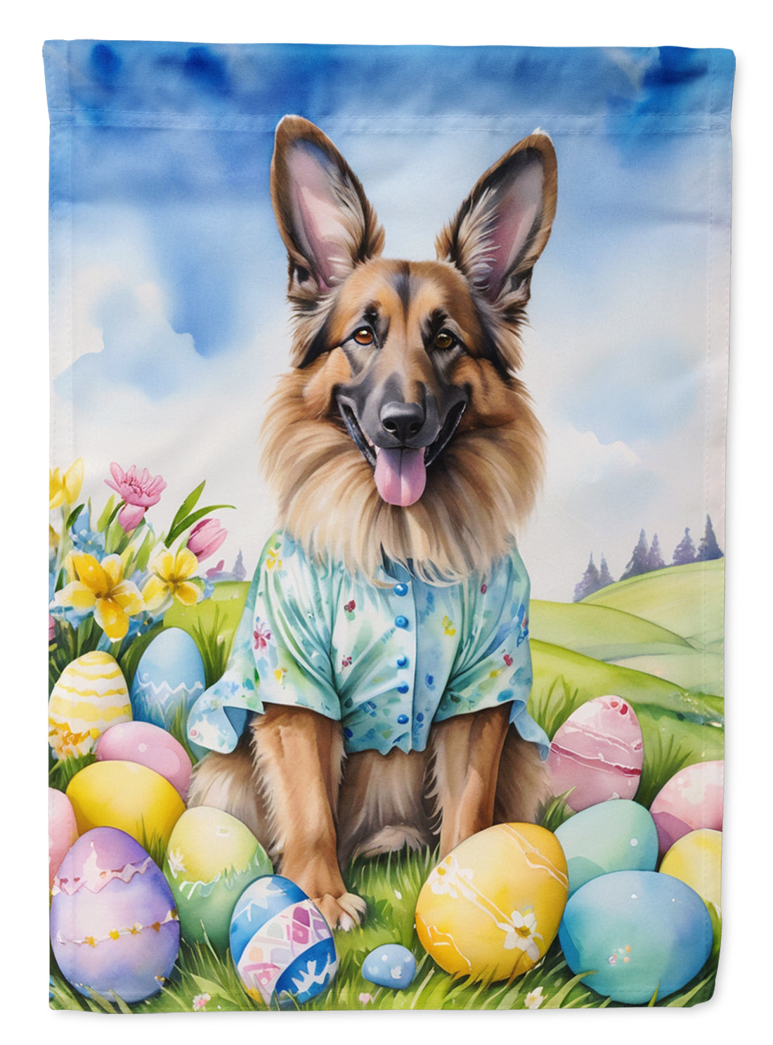 Buy this Belgian Tervuren Easter Egg Hunt House Flag