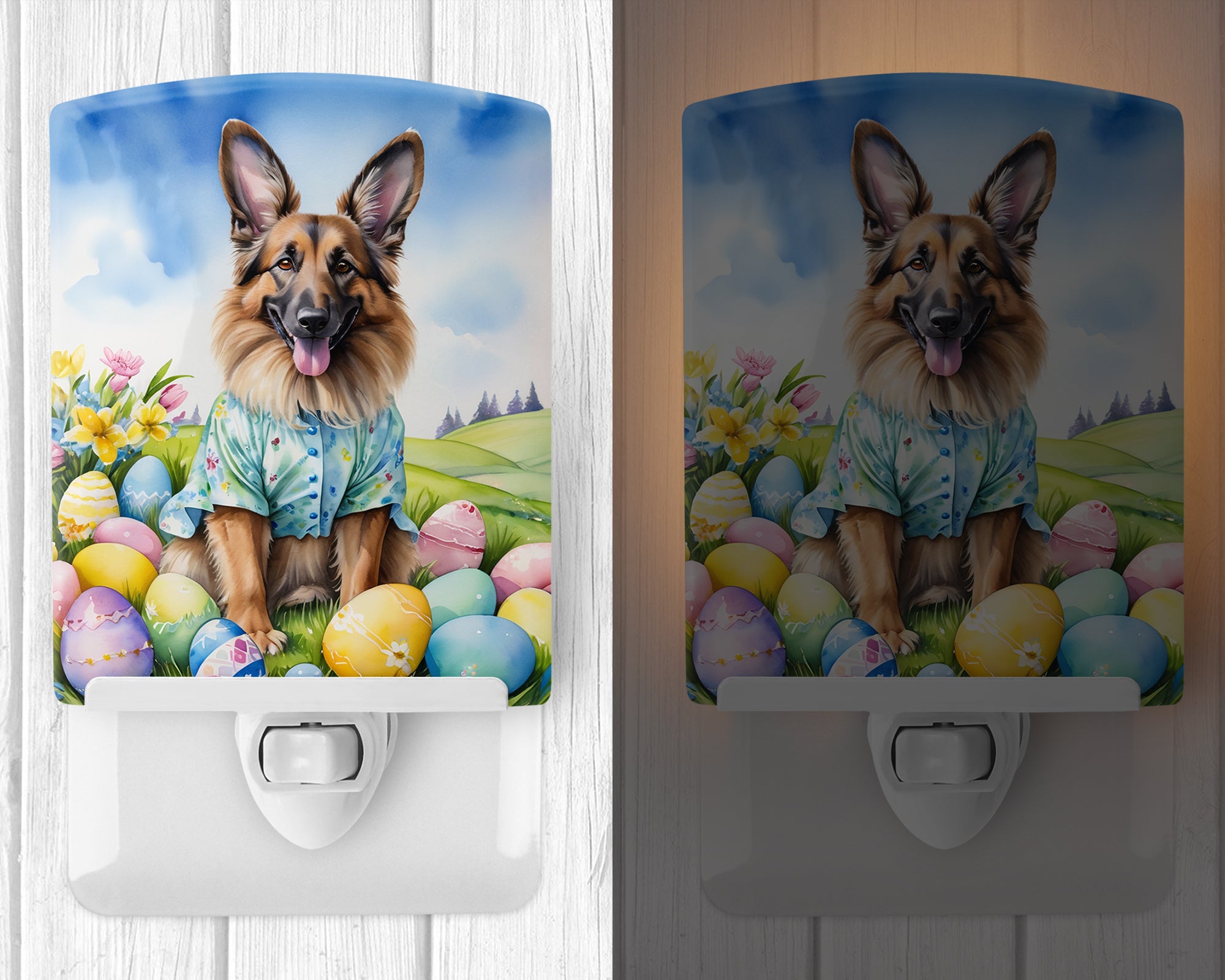 Buy this Belgian Tervuren Easter Egg Hunt Ceramic Night Light