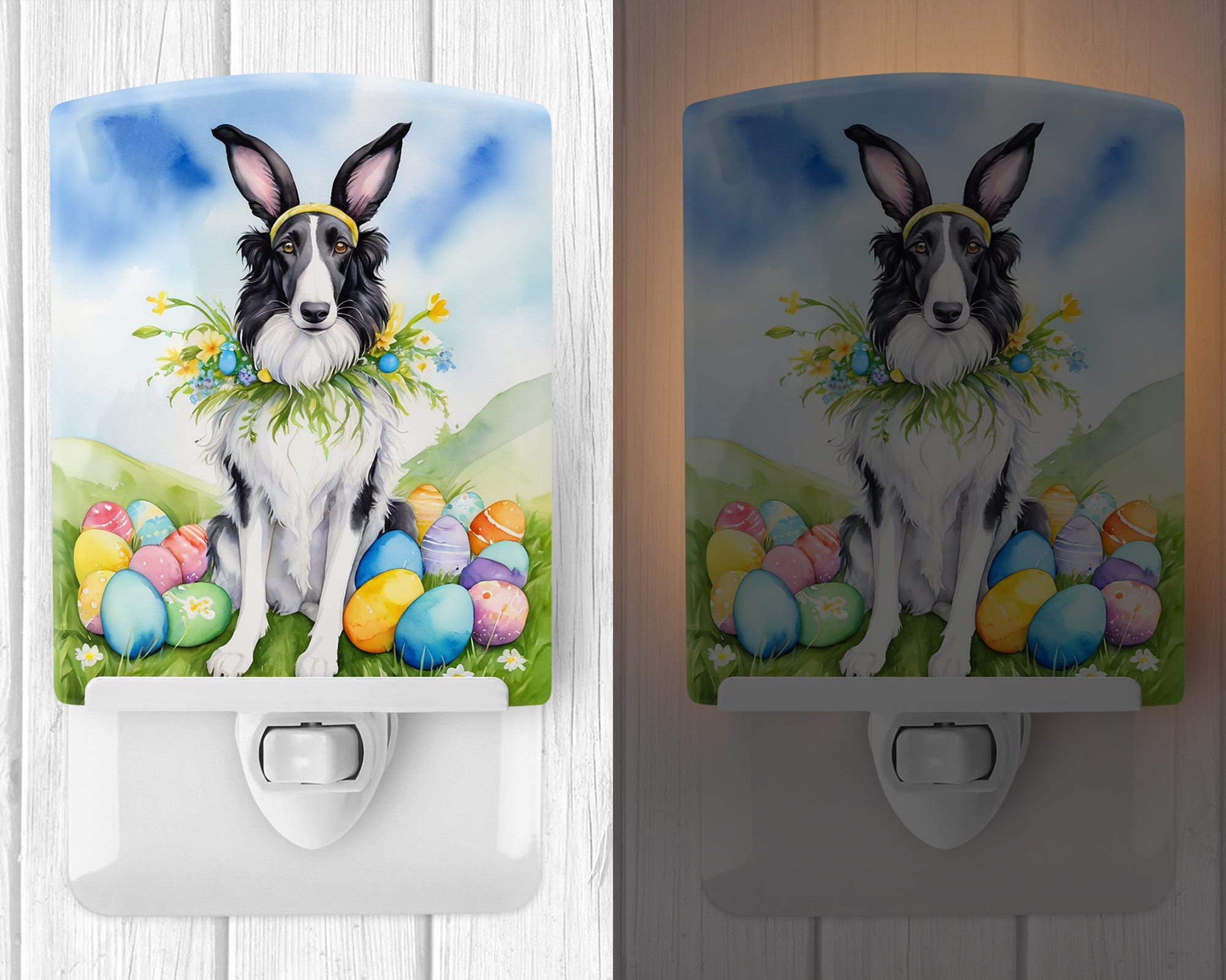 Buy this Borzoi Easter Egg Hunt Ceramic Night Light