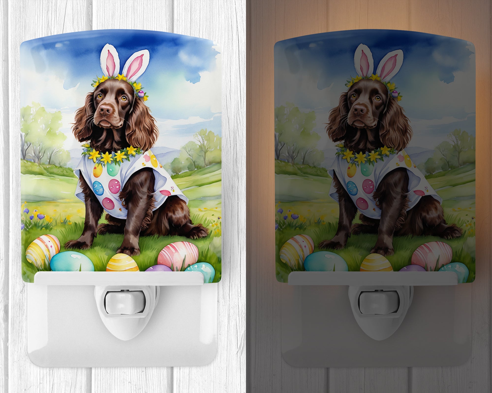 Boykin Spaniel Easter Egg Hunt Ceramic Night Light