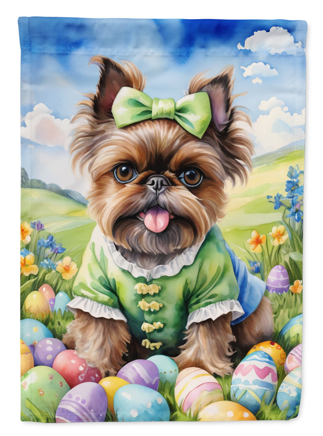 Buy this Brussels Griffon Easter Egg Hunt Garden Flag