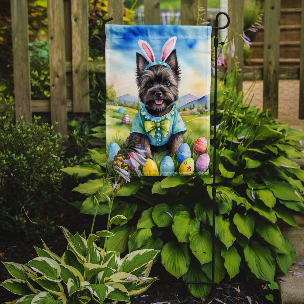 Cairn Terrier Easter Egg Hunt Garden Flag