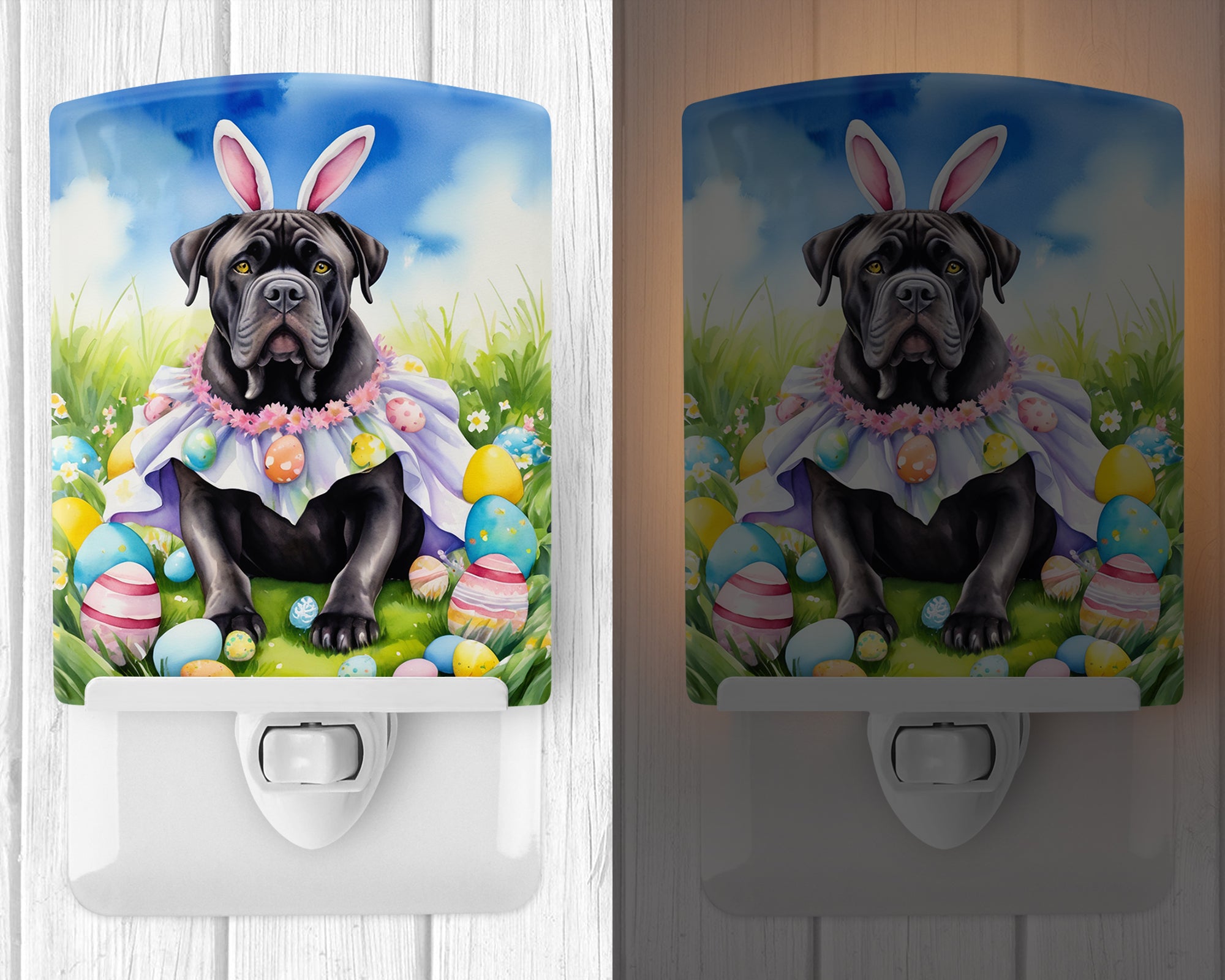 Buy this Cane Corso Easter Egg Hunt Ceramic Night Light