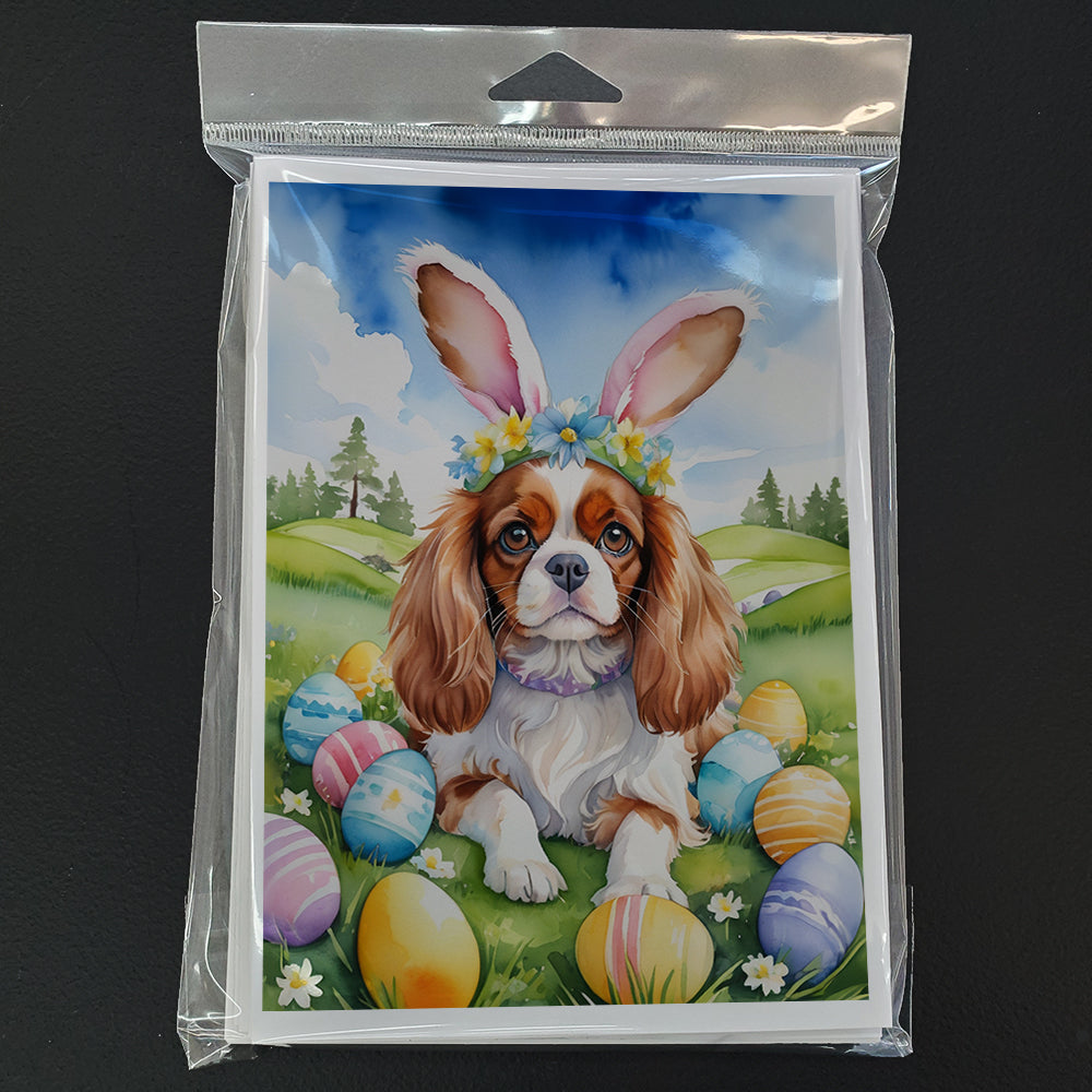 Cavalier Spaniel Easter Egg Hunt Greeting Cards Pack of 8