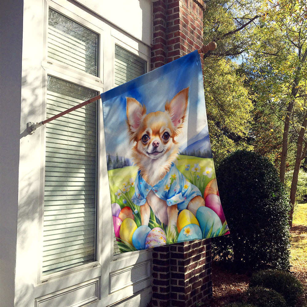 Chihuahua Easter Egg Hunt House Flag