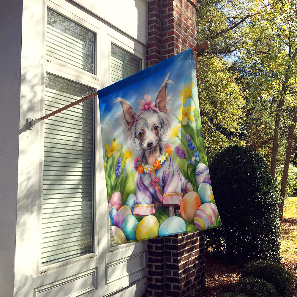 Buy this Chinese Crested Easter Egg Hunt House Flag