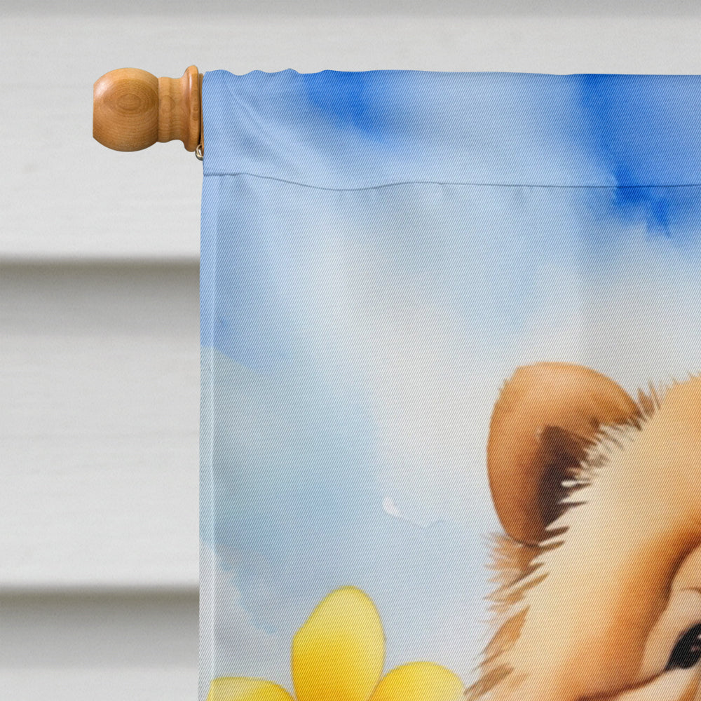 Chow Chow Easter Egg Hunt House Flag