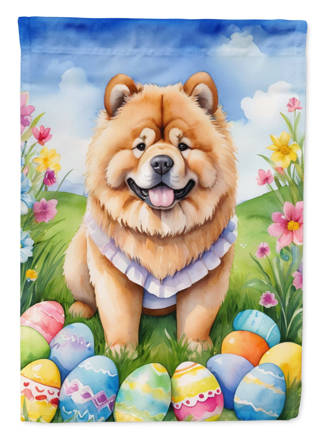 Buy this Chow Chow Easter Egg Hunt Garden Flag