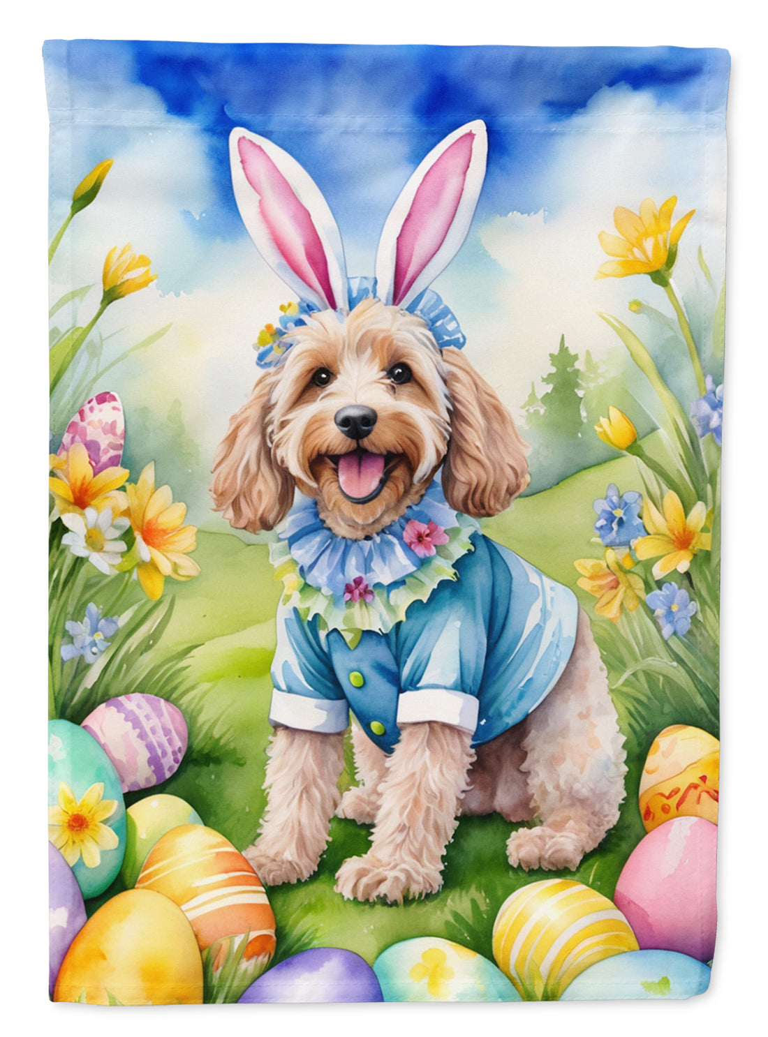 Buy this Cockapoo Easter Egg Hunt Garden Flag