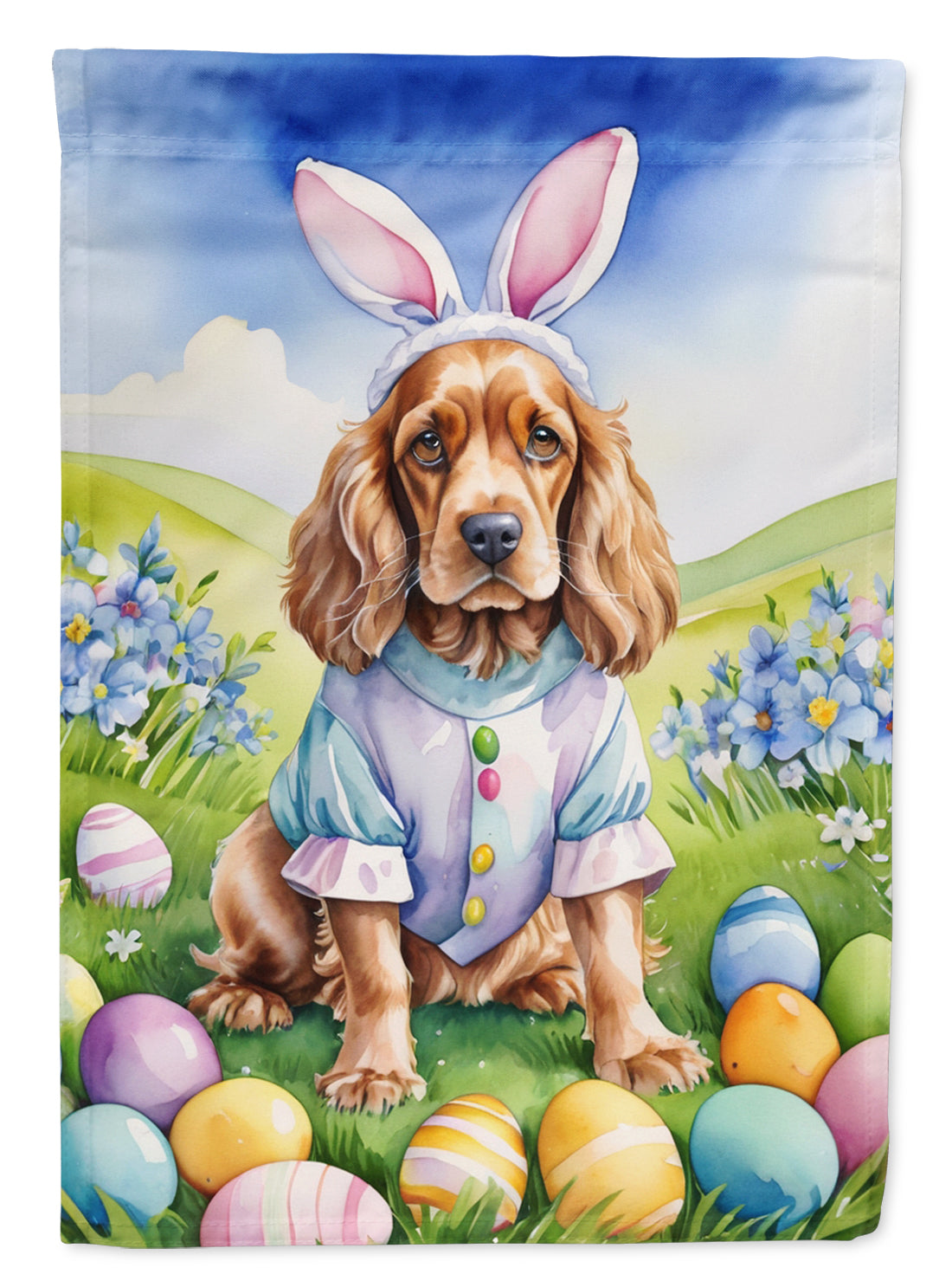 Buy this Cocker Spaniel Easter Egg Hunt House Flag