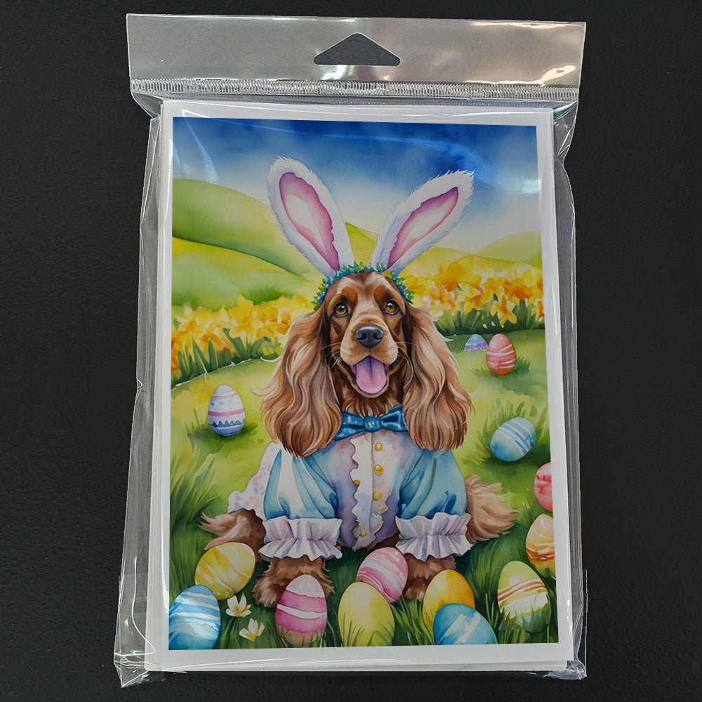 Cocker Spaniel Easter Egg Hunt Greeting Cards Pack of 8