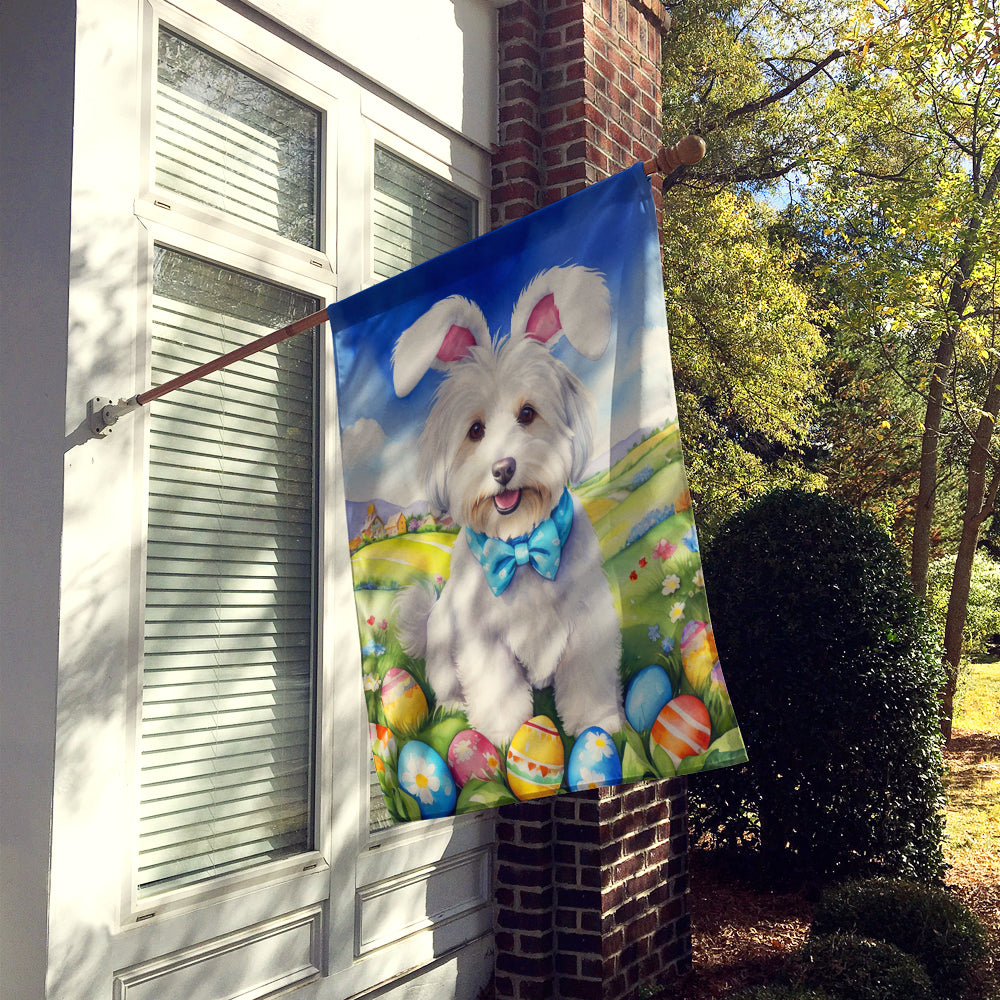 Coton de Tulear Easter Egg Hunt House Flag