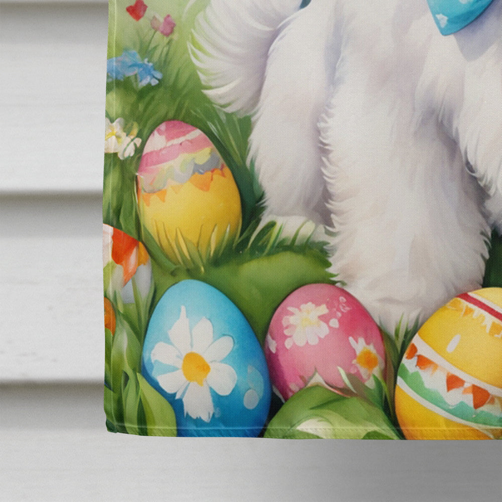 Coton de Tulear Easter Egg Hunt House Flag