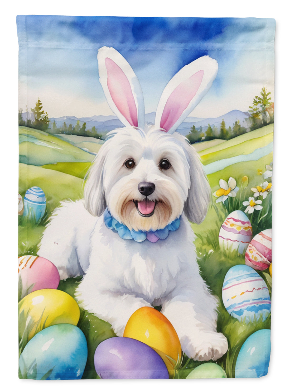 Buy this Coton de Tulear Easter Egg Hunt Garden Flag