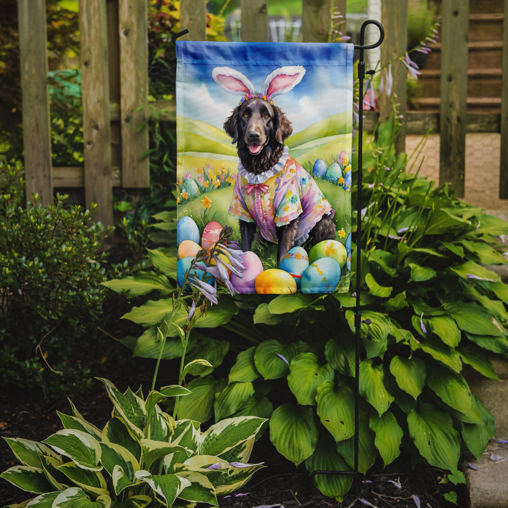 Curly-Coated Retriever Easter Egg Hunt Garden Flag