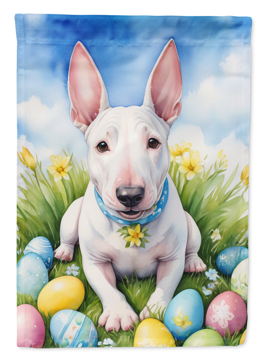 Buy this English Bull Terrier Easter Egg Hunt Garden Flag