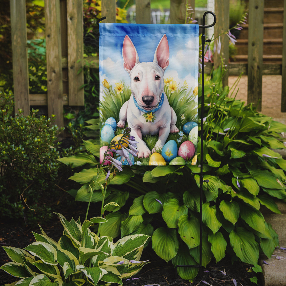 English Bull Terrier Easter Egg Hunt Garden Flag