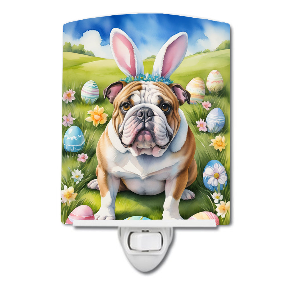 Buy this English Bulldog Easter Egg Hunt Ceramic Night Light