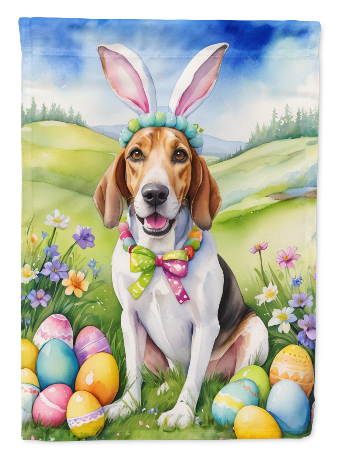 Buy this English Foxhound Easter Egg Hunt House Flag