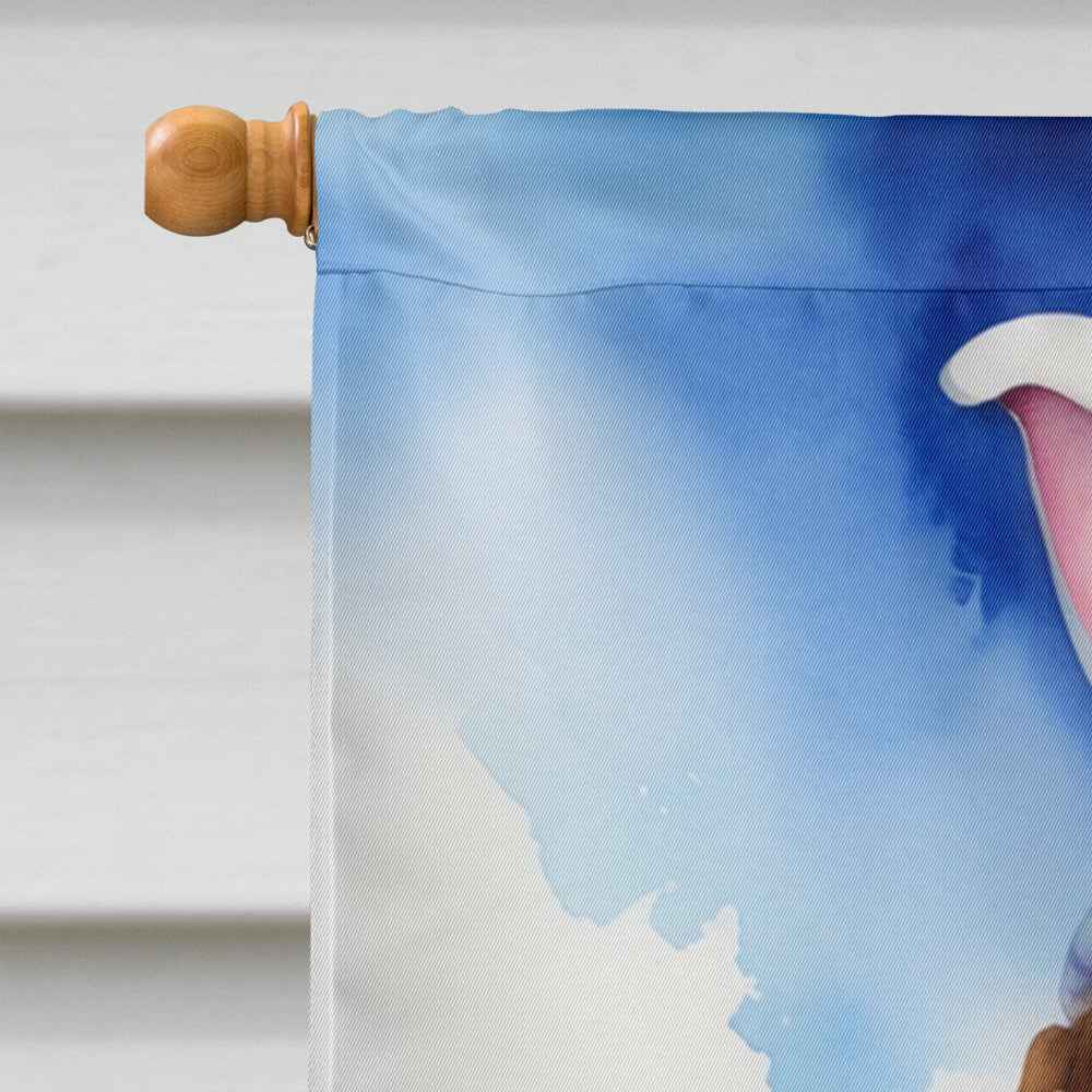 English Foxhound Easter Egg Hunt House Flag